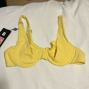 NWT Blackbough Lucy Bikini Swim Top Pale Yellow Size XL